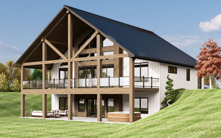 House Plan House Plan #31771 Angled Rear Elevation 