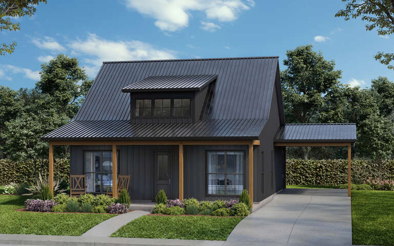 House Plan House Plan #31772 Angled Front Elevation