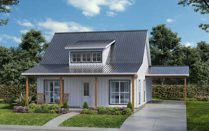 Modern Farmhouse House Plan #2473-00005 Elevation Photo