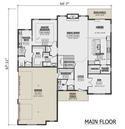 Main Floor  for House Plan #1958-00043