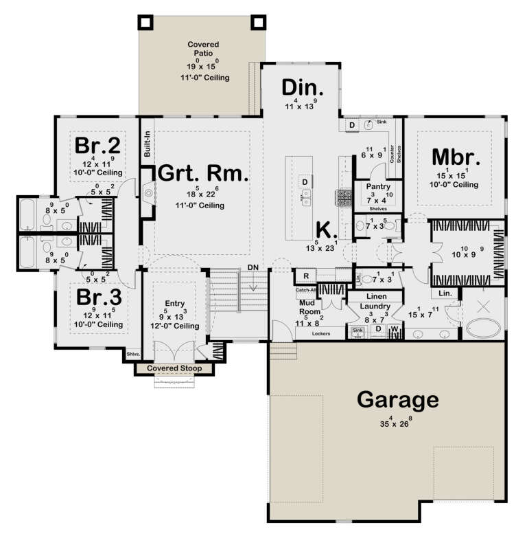 House Plan House Plan #31777 Drawing 1