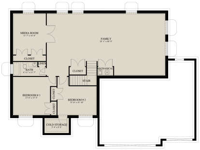 Basement for House Plan #2802-00316