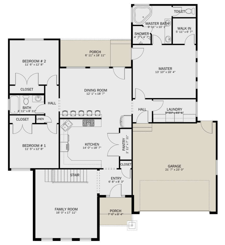House Plan House Plan #31780 Drawing 1