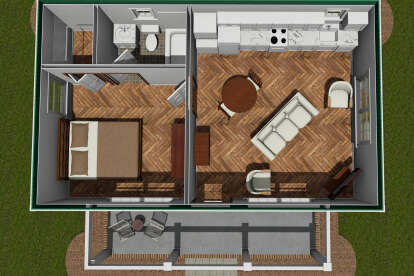 Overhead First Floor for House Plan #4848-00424
