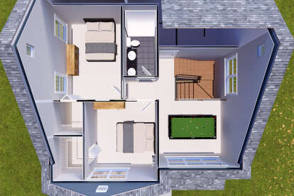 Overhead Second Floor for House Plan #4848-00425