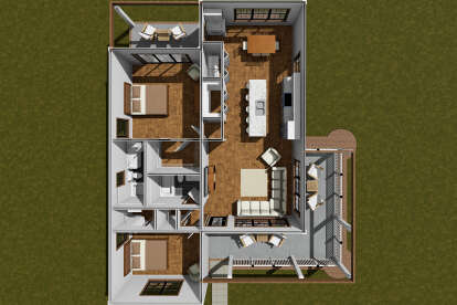 Overhead First Floor for House Plan #4848-00426