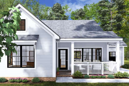 Cottage Plan: 1,488 Square Feet, 4 Bedrooms, 3 Bathrooms