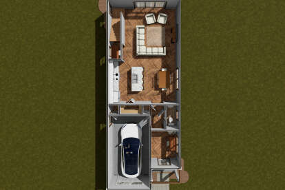 Overhead First Floor for House Plan #4848-00428