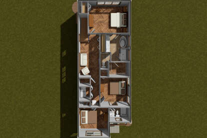 Overhead Second Floor for House Plan #4848-00428