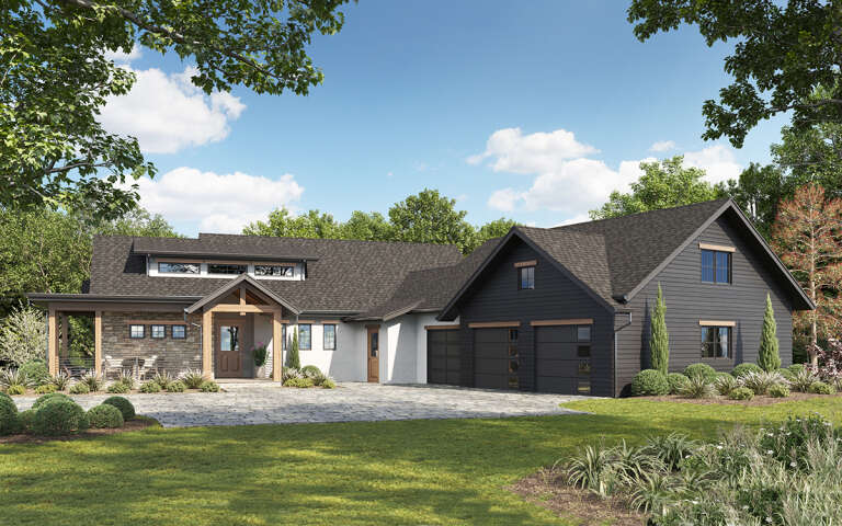 House Plan House Plan #31790 Angled Front Elevation