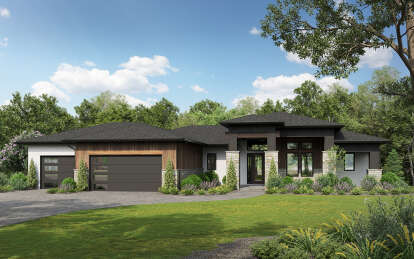 Modern House Plan #5631-00256 Elevation Photo