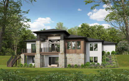 Modern House Plan #5631-00256 Elevation Photo