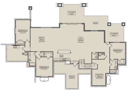 Basement for House Plan #5631-00257