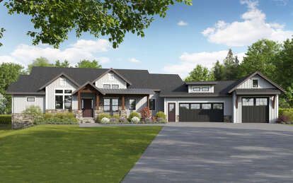 Craftsman House Plan #5631-00258 Elevation Photo