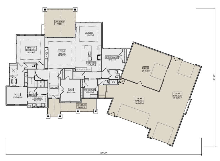 House Plan House Plan #31793 Drawing 1