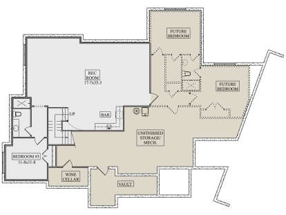 Basement for House Plan #5631-00258