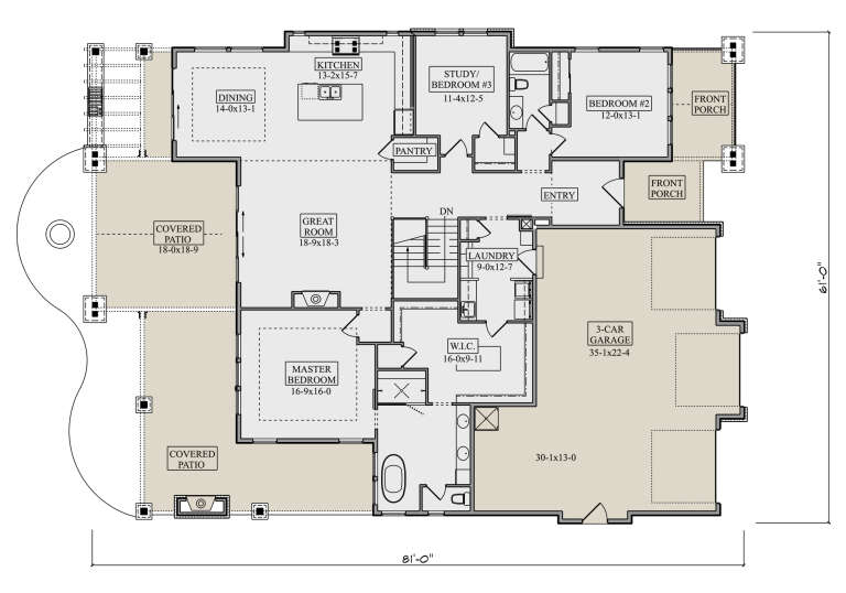 House Plan House Plan #31794 Drawing 1