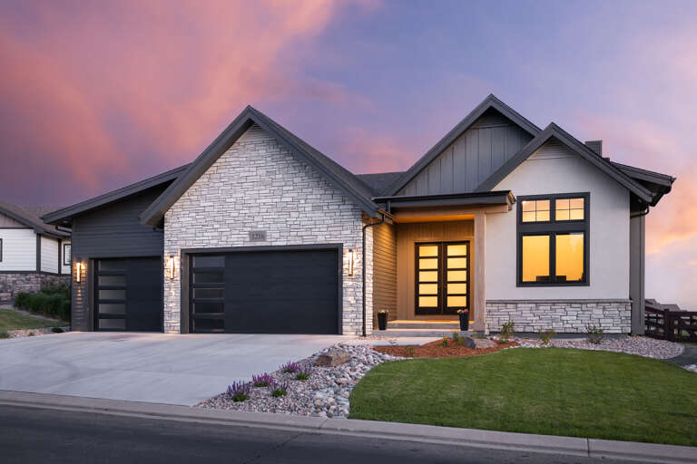 House Plan House Plan #31795 Angled Front Elevation