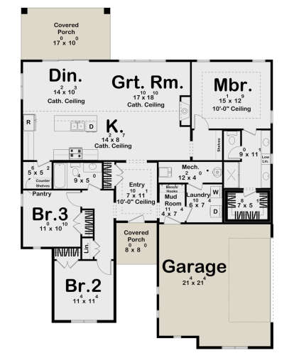 Main Floor  for House Plan #963-01043