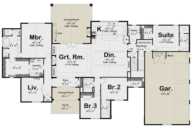 House Plan House Plan #31799 Drawing 1
