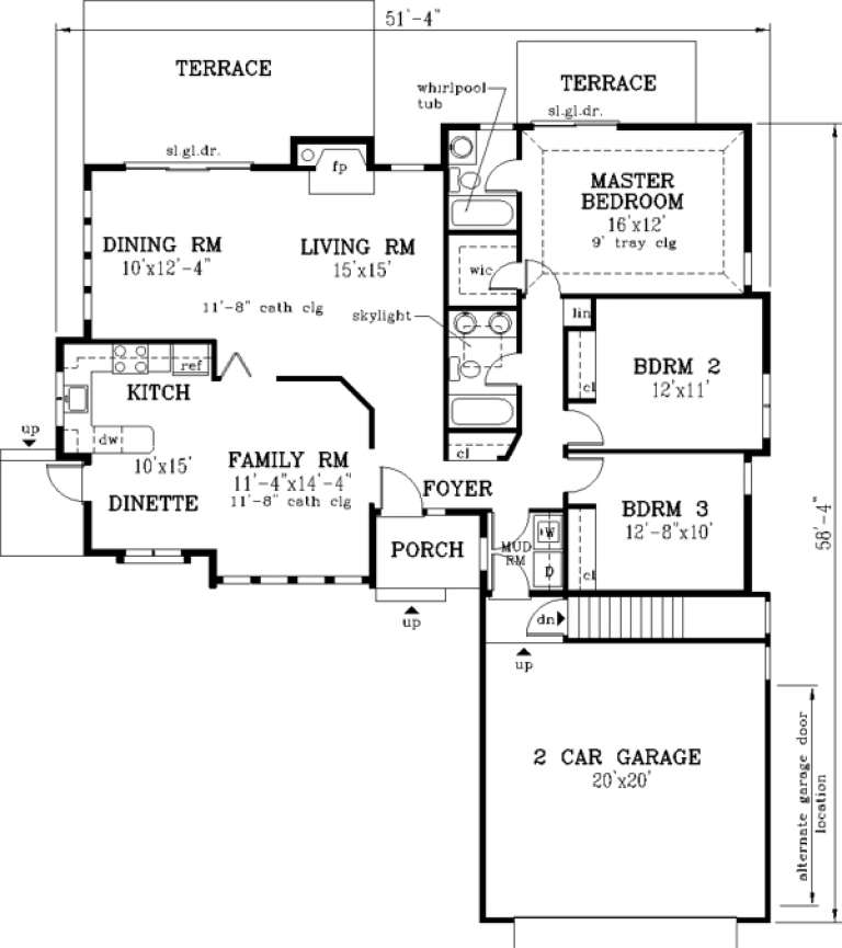 House Plan House Plan #318 Drawing 1