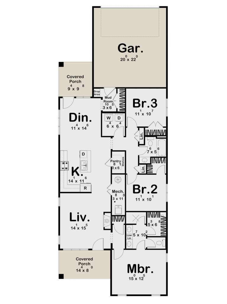 House Plan House Plan #31800 Drawing 1