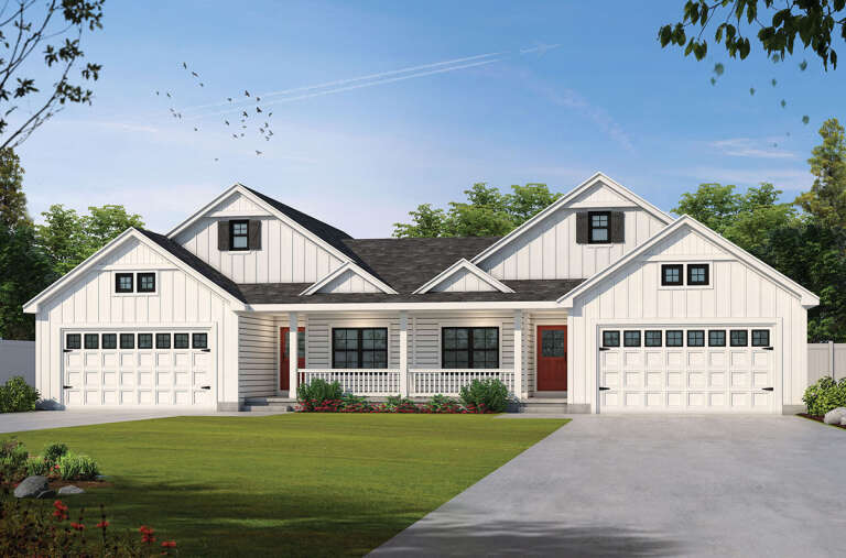 House Plan House Plan #31802 Angled Front Elevation