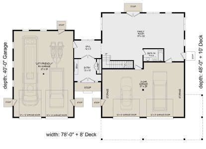 First Floor for House Plan #940-01184