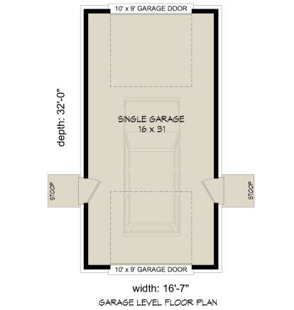 Garage Floor for House Plan #940-01185