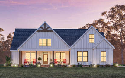 Modern Farmhouse House Plan #009-00413 Elevation Photo