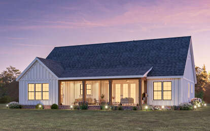 Modern Farmhouse House Plan #009-00413 Elevation Photo