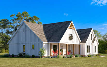 Modern Farmhouse House Plan #009-00413 Elevation Photo