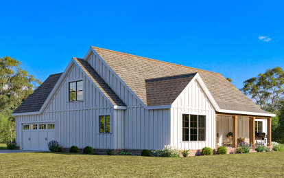 Modern Farmhouse House Plan #009-00413 Elevation Photo