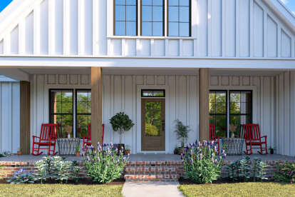 Modern Farmhouse House Plan #009-00413 Elevation Photo