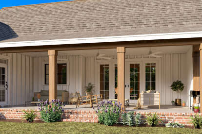 Modern Farmhouse House Plan #009-00413 Elevation Photo