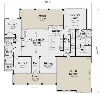 Main Floor  for House Plan #009-00413
