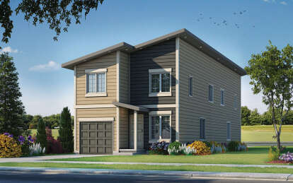 Contemporary House Plan #402-01821 Elevation Photo