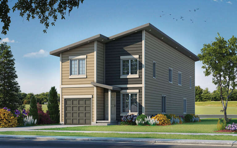 House Plan House Plan #31813 Angled Front Elevation