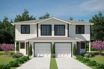 Craftsman House Plan #035-01102 Elevation Photo