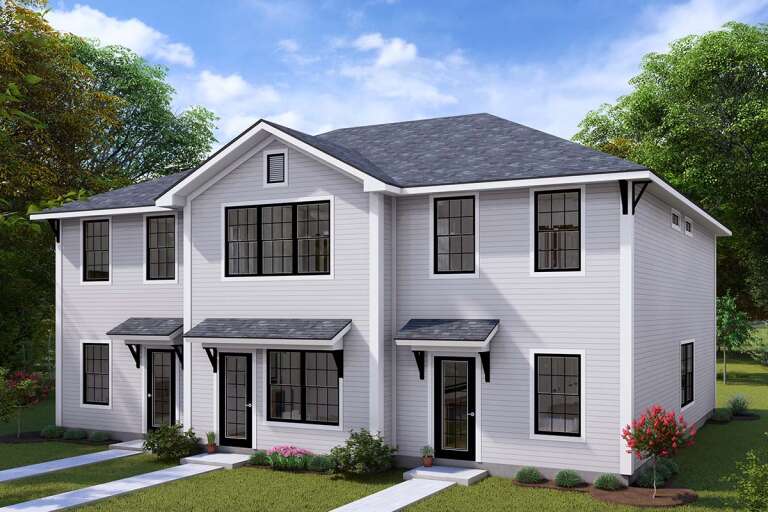 House Plan House Plan #31815 Angled Front Elevation