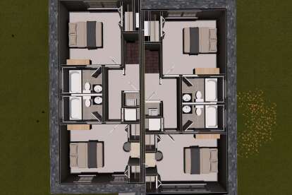 Overhead First Floor for House Plan #4848-00430