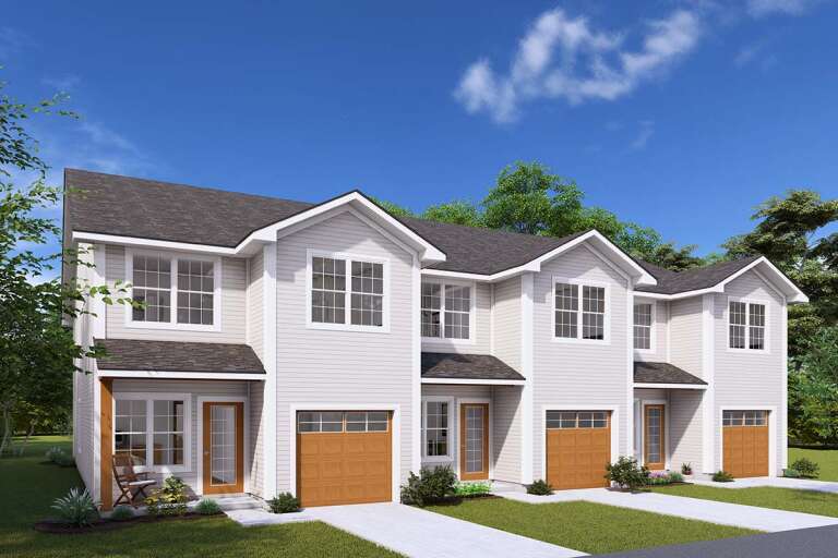 House Plan House Plan #31817 Angled Front Elevation