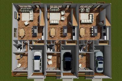 Overhead First Floor for House Plan #4848-00431