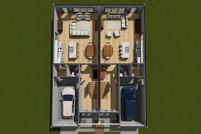 Overhead First Floor for House Plan #4848-00432