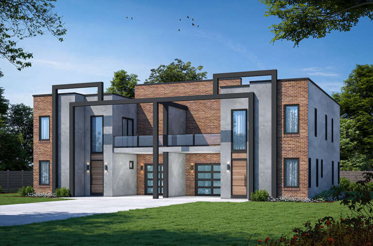 House Plan House Plan #31825 Angled Front Elevation