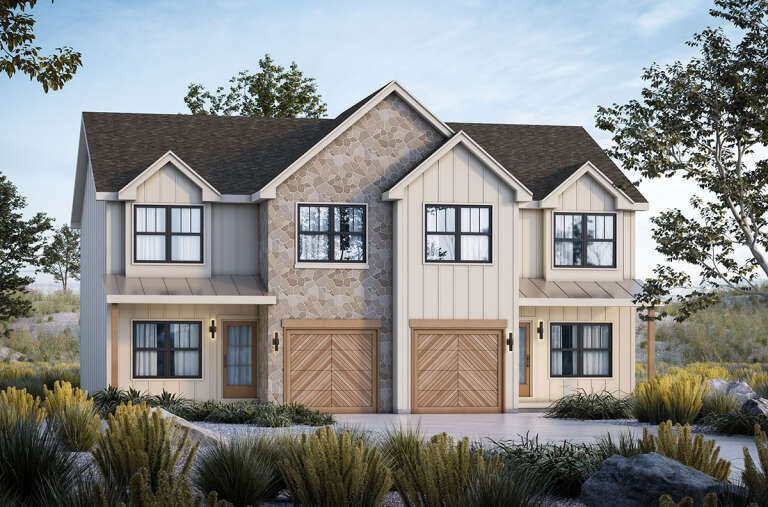 House Plan House Plan #31826 Angled Front Elevation