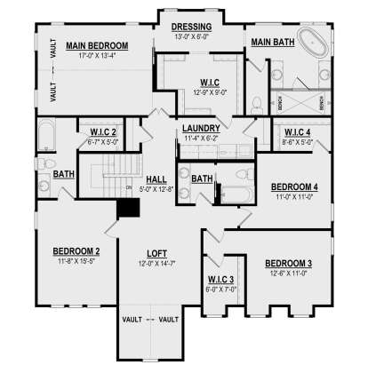 Second Floor for House Plan #6261-00067