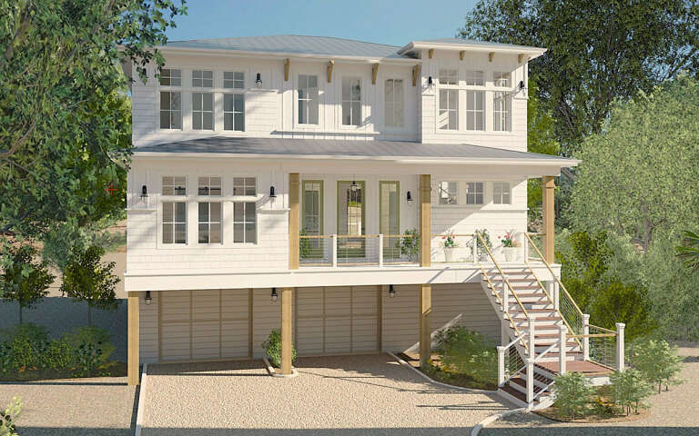 House Plan House Plan #31829 Angled Front Elevation