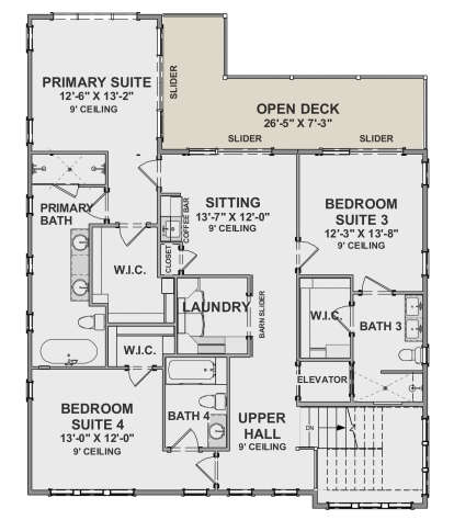 Third Floor for House Plan #6316-00011