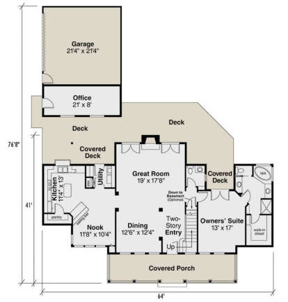Main Floor  for House Plan #035-01103